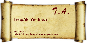 Trepák Andrea névjegykártya